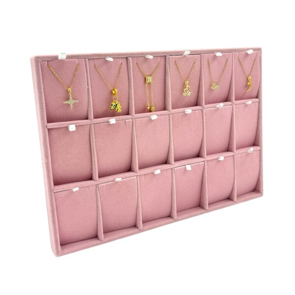 Kolye Tablası Pembe 18'Li