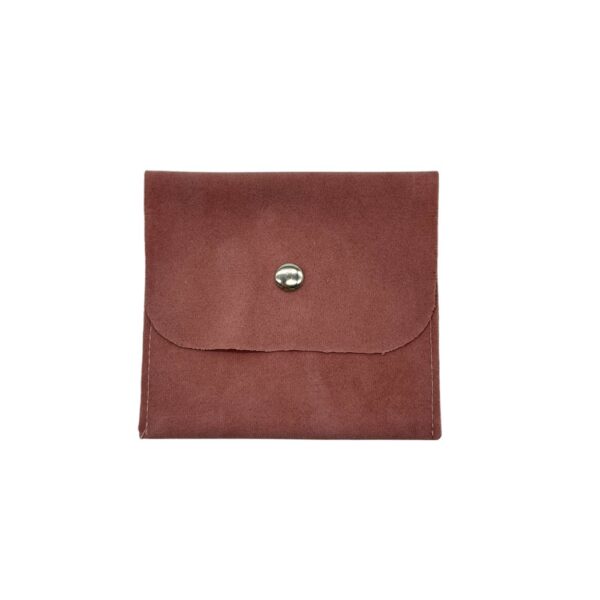 Çıtçıtlı Kadife Kese 10x10 Pembe