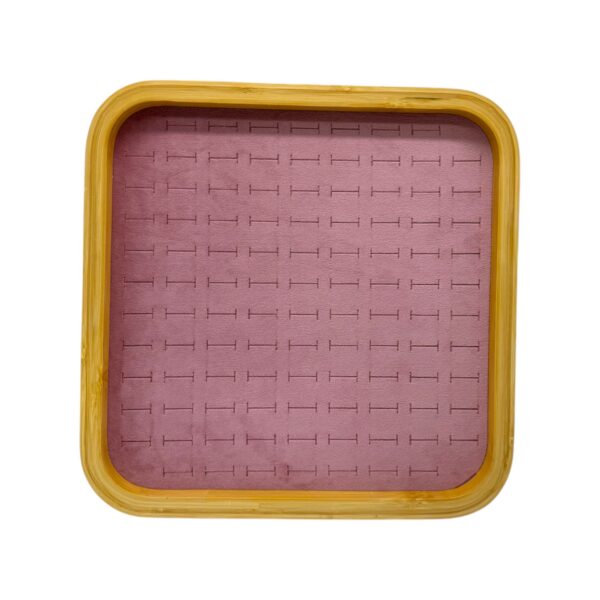 Ahşap Seri Büyük Yüzük Tablası Pembe