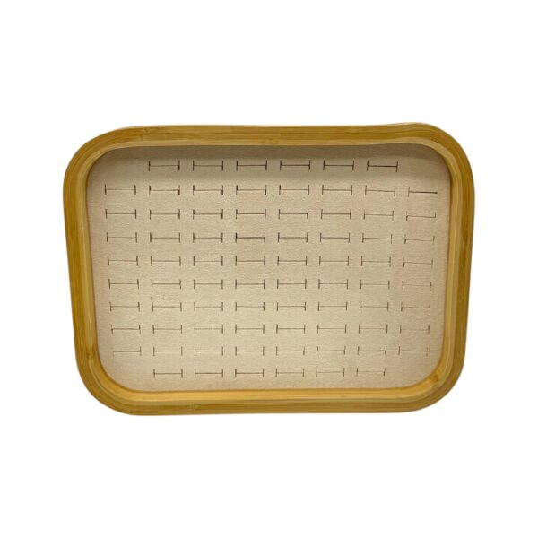 Ahşap Seri Küçük Yüzük Tablası Krem