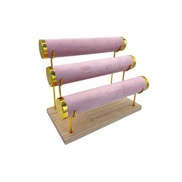 Metal 3lü Bileklik Standı Pembe